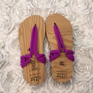 Purple Sunsmiles Yoga  Sandals